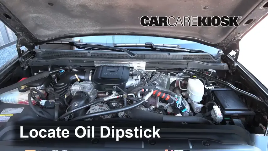 2016 GMC Sierra 2500 HD Denali 6.6L V8 Turbo Diesel Huile Vérifier le niveau de l'huile